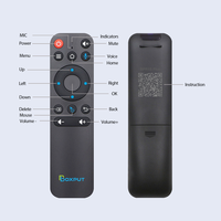 Télécommande vocale sans fil BOXPUT BPR1S Plus 2.4G BT pour TV, 4 boutons, apprentissage IR, gyroscope 6 axes, Air Mouse OTA pour TV Stick Box