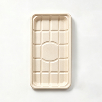 Composteerbare voedselveilige suikerrietbagasse schaal 274x149x18,5mm voor verse producten & vlees, commercieel, FDA, BRC, groothandel