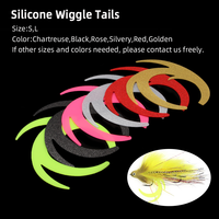 Silicone Wiggle Tails Curl Teaser Queue Calmar Jupes Mouche Attachant Matériel pour Streamer Mouches Spinnerbait Buzzbait Jigging Leurres