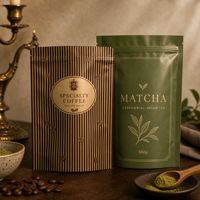 Sachet d'emballage en plastique de qualité supérieure, sûr pour les aliments, avec fermeture éclair supérieure, idéal pour le café, les snacks séchés et les échantillons