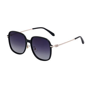 Nuevas gafas de sol de estilo europeo para mujer, lentes polarizadas UV400 TAC, montura cuadrilátera, Color negro C1C3C7C8 DL-D6402 - Product Image 3
