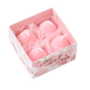 Bougie parfumée pour gâteau d'anniversaire, bougie décorative parfumée à la fraise, bougies aromathérapeutiques à la fraise - Product Image 6