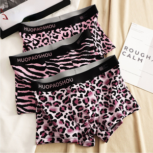 FF3646 Boxers en coton à motif <span class=keywords><strong>animal</strong></span> pour hommes Short souple Sous-vêtement Slip grande taille Leopard <span class=keywords><strong>Boxer</strong></span> pour hommes - Product Image 5