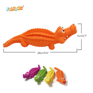 Famipet Custom תנין עיצוב עמיד קשה לטקס Tpr ללעוס כלב צעצועים חורקים גומי לחיות מחמד ללעוס צעצועי כלב - Product Image 2