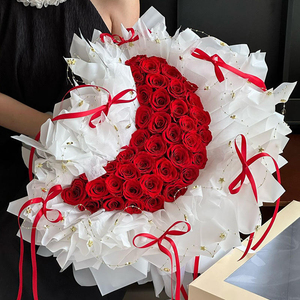 Eternal Rose large moon Bouquet Valentine's Day Anniversary <b>Gift</b> for Girlfriend and Wife high-end <b>gift</b> with <b>gift</b> <b>box</b> - Product Image 5