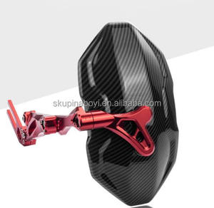 Einstellbare Faux Carbon Fiber Aluminium legierung Motorrad und Fahrrad Heck kotflügel Regenschutz - Product Image 5