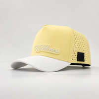 Gorra de Béisbol de 5 Paneles de Secado Rápido con Perforaciones Láser y Hebilla, Parche de Silicona Personalizado para Gorra Deportiva de Golf de Alta Calidad