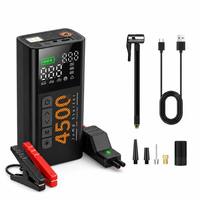 Démarreur de voiture sans fil 839S avec compresseur d'air portable 150 PSI 800 A, booster de batterie d'urgence et gonfleur de pneus pour les voyages