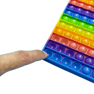 Jouet Pop It Fidget, jouet éducatif amusant pour la pratique de l'addition et de la soustraction de 1 à 12, jeu de bulles à presser pour soulager le stress - Product Image 4