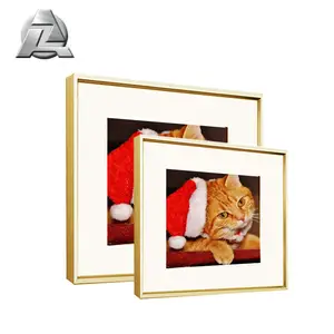 ZJD-PF923 gold 40x40 60x60 square aluminium picture photo frame