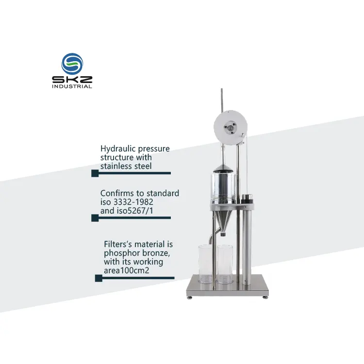 Iso3332 iso5267 điện tử phòng thí nghiệm dụng cụ đo lường cho SR drainability & breaathering freeness 1 năm bảo hành