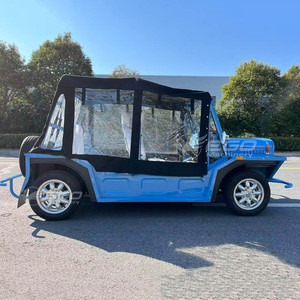Auto Clásico Eléctrico Azul Vintage en Oferta, Auto Clásico de Estilo Retro con Batería, para Resort - Product Image 3