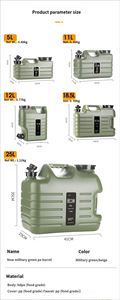 Seau de rangement portable imperméable de grande capacité pour l'extérieur, sans BPA, eau potable durable, 12L pour le camping et la randonnée - Product Image 2