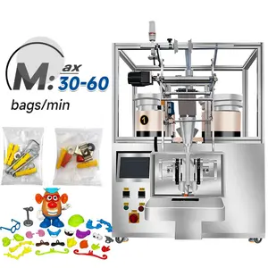 Automatic Building Blocks Plastic Bag Packing Machine Vertical Forming Seal Small Items Toy Fastener Parts Counting Machine