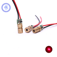 5V 635nm 650nm 0.05-0.3mW Red Dot Diode Laser Head With Beam 1.5mm