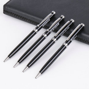 Bolígrafo de Metal con Logotipo Personalizado de Alta Calidad al por Mayor para Oficina de Negocios u Hotel, Regalo Corporativo, Bolígrafo Negro - Product Image 3