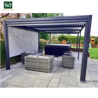 Gazebo extérieur réglable pour jardin Pergola à persienne en aluminium motorisée moderne bioclimatique personnalisée