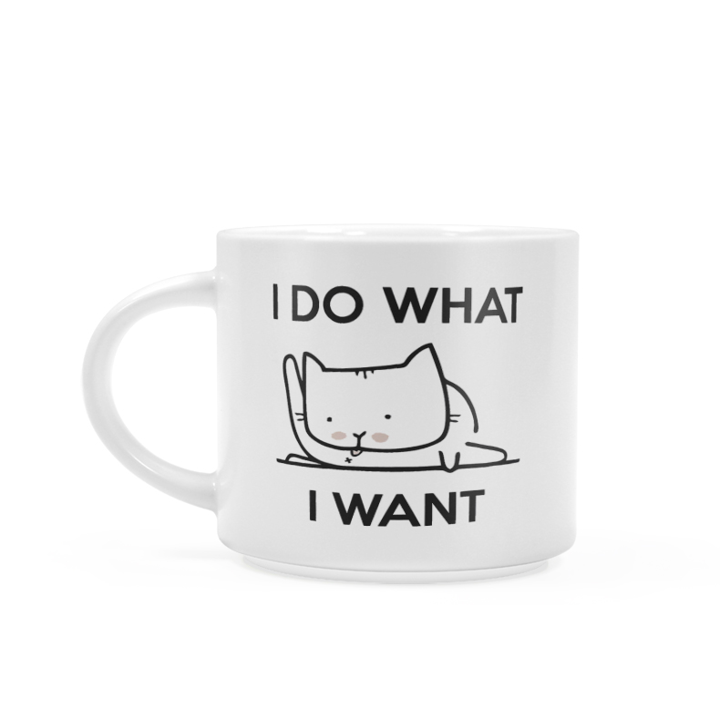 Desain Sendiri Kualitas Tinggi 14Oz Baru Mug Susun Cina Tulang Saya Lakukan Apa Yang Saya Inginkan Kucing Mama Sublimated Cangkir Cappuccino untuk Hari Ibu