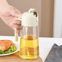 Botella de Vidrio para Aceite con Apertura/Cierre Automático y Modelo de Inyección de Combustible a Presión 002 para Uso en la Cocina, Apta para Lavavajillas