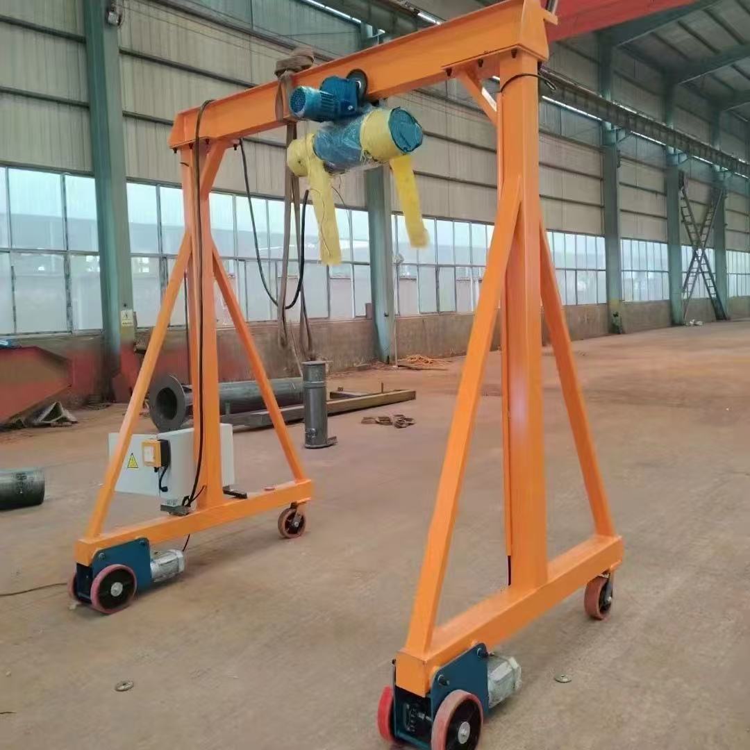 Heavy Duty 1 2 3 5 Ton Small Mobile Gantry Crane Portable Electric Adjustable Height Trackless Gantry Crane