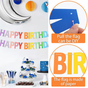 Guirnalda de Feliz Cumpleaños con Letras de Arcoíris, Decoración para Fiesta de Cumpleaños Infantil - Product Image 2