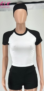 All'<span class=keywords><strong>ingrosso</strong></span> alla moda estate Fitness solido tuta da <span class=keywords><strong>donna</strong></span> set <span class=keywords><strong>di</strong></span> due pezzi con fascia - Product Image 3