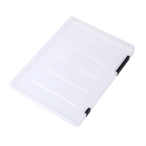 A4 Thickened Plastic <b>File</b> <b>Box</b> Document Storage Organizer with Clip On <b>File</b> Holder for Office Desk Organization - Product Image 5