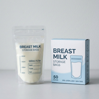 Sacs de conservation du lait maternel réutilisables, sacs de collecte de lait maternel, pochettes alimentaires verticales en PE, sacs de lait maternel avec impression personnalisée en gravure
