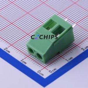 KF129-5.08-2P Screw Terminal Block Through hole Component (THT),P=5.08mm Connector 1x2P 5.08mm Green Through Hole - Product Image 1