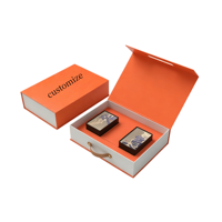 Boîte cadeau premium écologique à double compartiment avec poignée, doublure en éponge et revêtement UV pour thé, gâteaux de lune, produits de boulangerie, conserves et coffrets cadeaux