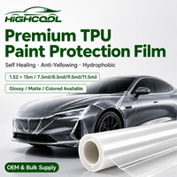 HIGHCOOL Film de protection de peinture automobile en TPU haute brillance, résistant aux éclaboussures de pierres et aux saletés routières