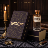 Boîte-cadeau de luxe avec logo personnalisé, design Art Déco avec estampage à chaud doré, boîte rigide en papier pour marque de parfum