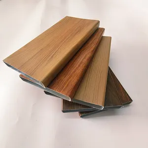 Custom Aluminum Wood Grain Printed Partition Extrusion Aluminum Profiles Aluminum Square Hollow Tube