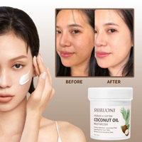 Crème hydratante pour le visage et le corps à l'huile de coco biologique, marque privée, raffermissante, éclaircissante, pour une peau plus douce et lissante