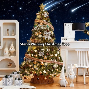 Arbre de Noël en or Maillard avec lumières <span class=keywords><strong>et</strong></span> ornements LED, nouvelle mise à niveau, dense de luxe, ignifuge écologique - Product Image 6