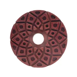 Almohadillas de pulido de borde de diamante con bloqueo de Caracol de 125mm, uso para máquinas pulidoras automáticas de azulejos de mármol y granito de piedra