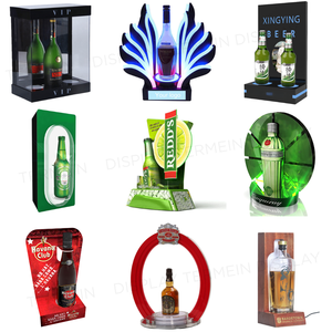 TERMEIN - Exhibidor de Botellas de Licor de Acrílico Iluminado con LED RGB de 2 Niveles para <span class=keywords><strong>Pub</strong></span>, Salón VIP - Product Image 5