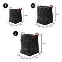 Panier de rangement pliable en feutre tressé fait main, style européen, écologique, durable et très vendu