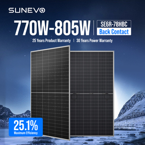 แผงโซลาร์เซลล์ Sunevo N Type BC Bifacial 700w 720w 750w 770w 800w 805w พร้อมการรับประกัน 30 ปี สำหรับใช้งานเชิงพาณิชย์และอุตสาหกรรม - Product Image 1