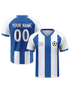 Camisetas de Fútbol Personalizadas para Equipos, Impresión por Transferencia de Calor de Alta Calidad, 100% Poliéster de Secado Rápido, Camisetas de Fútbol para Hombre con Nombre del Jugador - Product Image 1