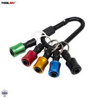 TOOLJOY Vente en gros Support de tournevis portable à tige hexagonale de 1/4 pouce, porte-clés, barre d'extension à dégagement rapide avec mousqueton