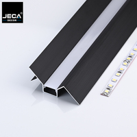 Profilé de plafond en aluminium LED de haute qualité, canal lumineux linéaire décoratif personnalisé, garniture de bordure murale et de plafond