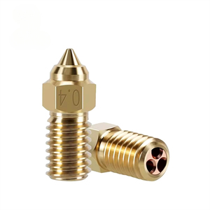 Boquillas de impresora 3D de 0.4mm, tres entradas y una salida, para Ender-7/5, de alta velocidad, tres boquillas deslumbrantes Mk8 de latón endurecido y acero inoxidable - Product Image 1