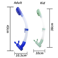 Tuba en silicone souple pliable OEM personnalisé en usine avec tube respiratoire en PVC pour la plongée en apnée et sous-marine
