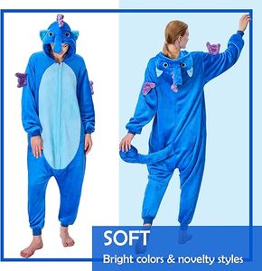 Tuta Intera in Morbido <span class=keywords><strong>Pile</strong></span> Spazzolato <span class=keywords><strong>con</strong></span> Tasche, <span class=keywords><strong>Pigiama</strong></span> Senza Piedi per Adulti, Comodo Abbigliamento da Notte Invernale e Divertente Regalo di Compleanno - Product Image 2