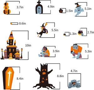 Autocollants de fenêtre pour Halloween, décorations adhésives pour fenêtres pour la décoration de fête - Product Image 3