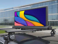 Pantalla LED montada en coche P2.5 de alta calidad, pantalla de techo de doble cara impermeable para exteriores de alta definición, centros comerciales, educación