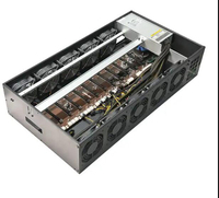 5.5CM Spacing B250 Motherboard 12 Gpu Server case 12 Card Gpu case with 2500w 3300w Power Supply Gpu case