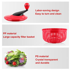 Lave-légumes manuel en acier inoxydable pour cuisine et table, séchoir <span class=keywords><strong>à</strong></span> fruits, égouttoir <span class=keywords><strong>à</strong></span> eau, essoreur <span class=keywords><strong>à</strong></span> <span class=keywords><strong>salade</strong></span> - Product Image 4
