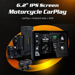 Pantalla GPS <span class=keywords><strong>para</strong></span> Motocicleta de 6.2 Pulgadas con Carplay, Duplicación de Pantalla, 1000NIT de Brillo Ultra Alto, Cámara Dual DVR <span class=keywords><strong>para</strong></span> Carplay en Motocicletas - Product Image 1